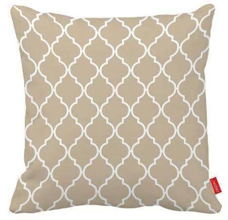 Coral Beige Geometric Pillow Cover