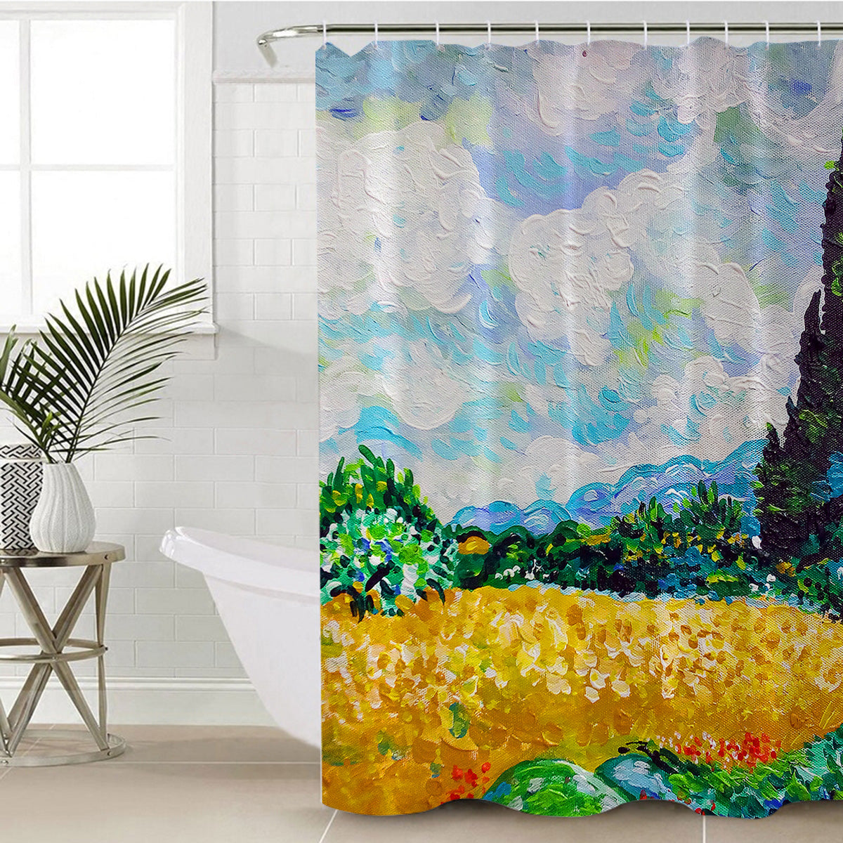 Van Gogh's Wheat Fields Shower Curtain