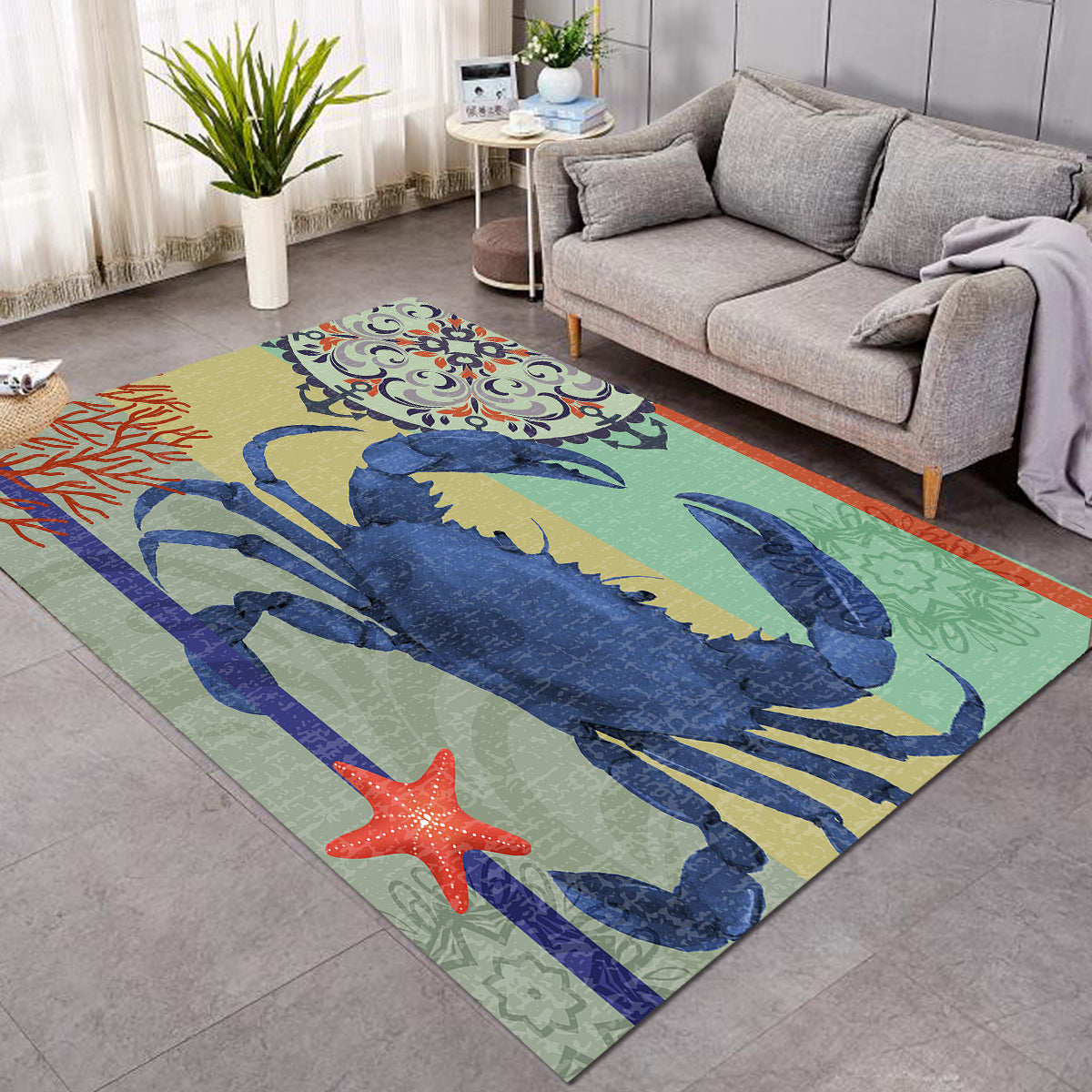 Crab Passion Area Rug