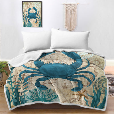 Crab Love Bedspread Blanket