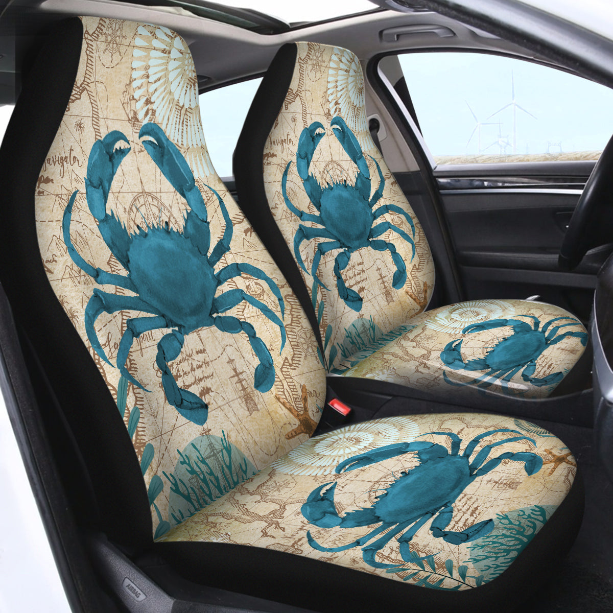 Crab Love Car Seat Cover
