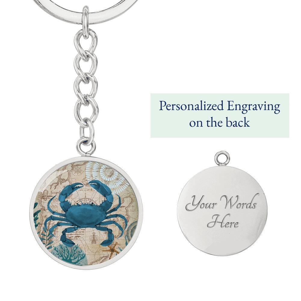 Crab Love Beachy Keychain