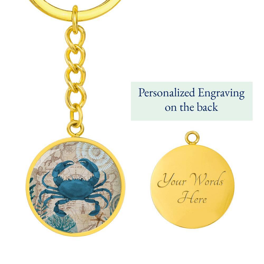 Crab Love Beachy Keychain