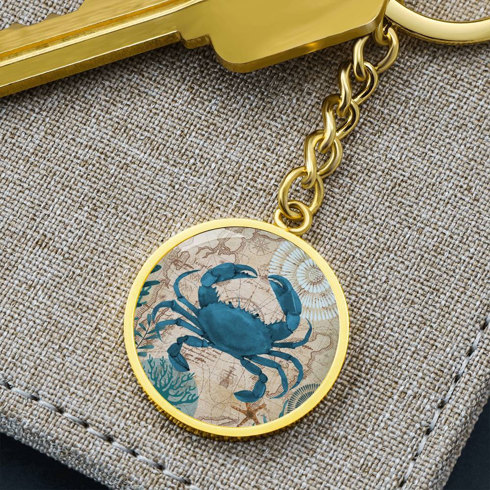 Crab Love Beachy Keychain