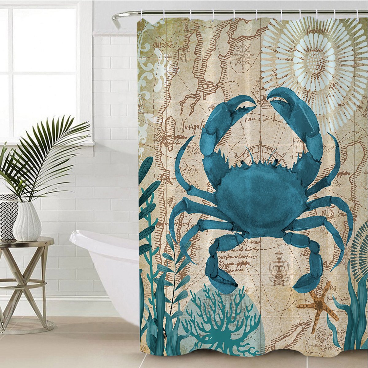 Crab Love Shower Curtain