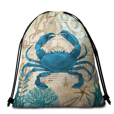 Crab Love Towel + Backpack
