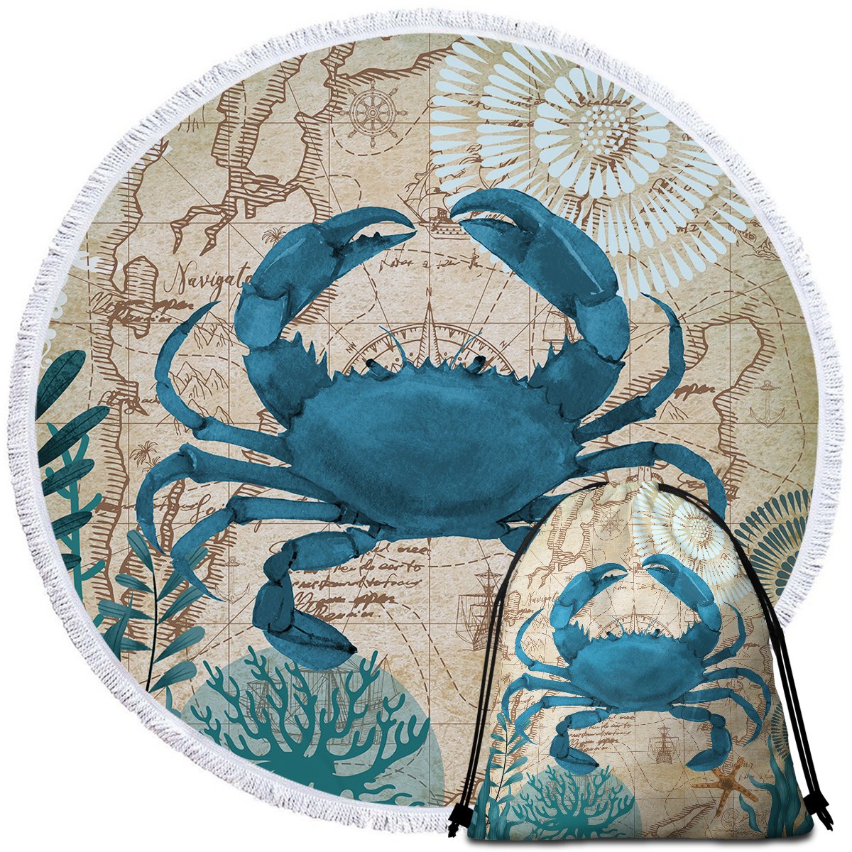 Crab Love Towel + Backpack