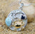 Crab Necklace with Larimar, Lapis Lazuli and Mother of Pearl