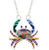 Cutie Crab - Enamel Pendant Necklace