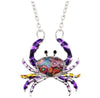 Cutie Crab - Enamel Pendant Necklace