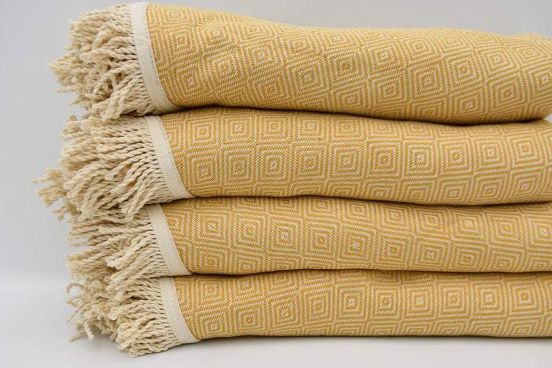 Dark Beige 100% Cotton Round Beach Towel