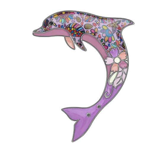 Dolly Dolphin - Enamel Brooch