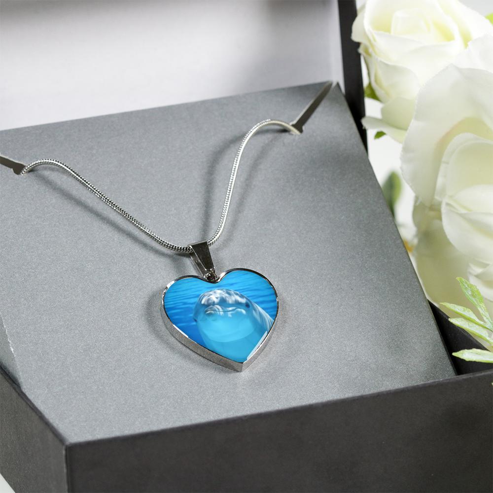 Dolphin Heart Necklace