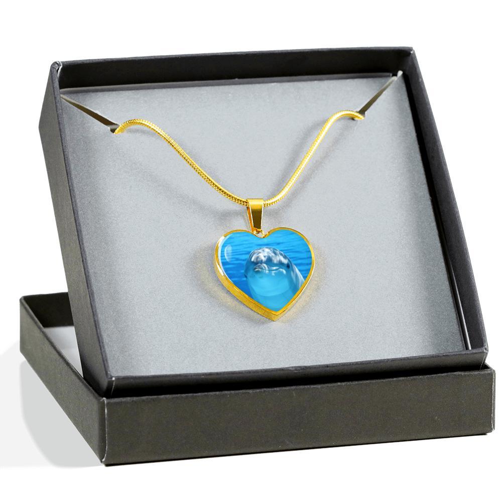 Dolphin Heart Necklace