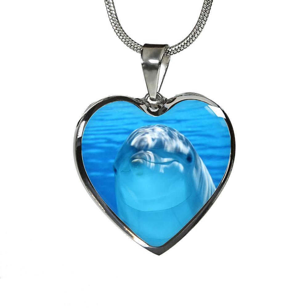Dolphin Heart Necklace