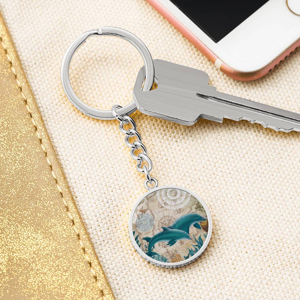 Dolphin Love Beachy Keychain