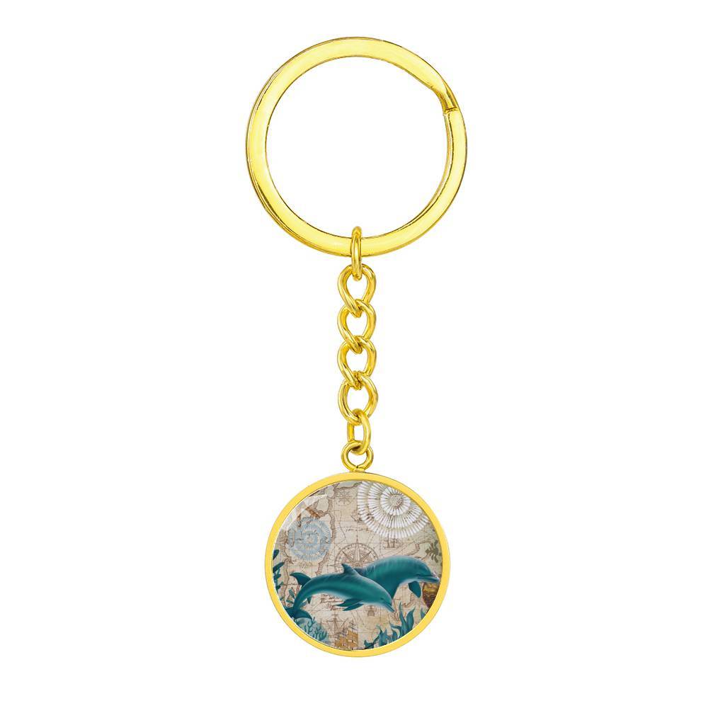 Dolphin Love Beachy Keychain