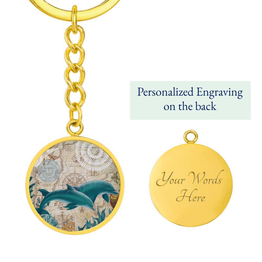 Dolphin Love Beachy Keychain