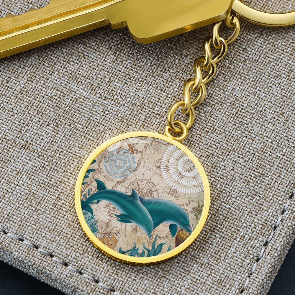 Dolphin Love Beachy Keychain