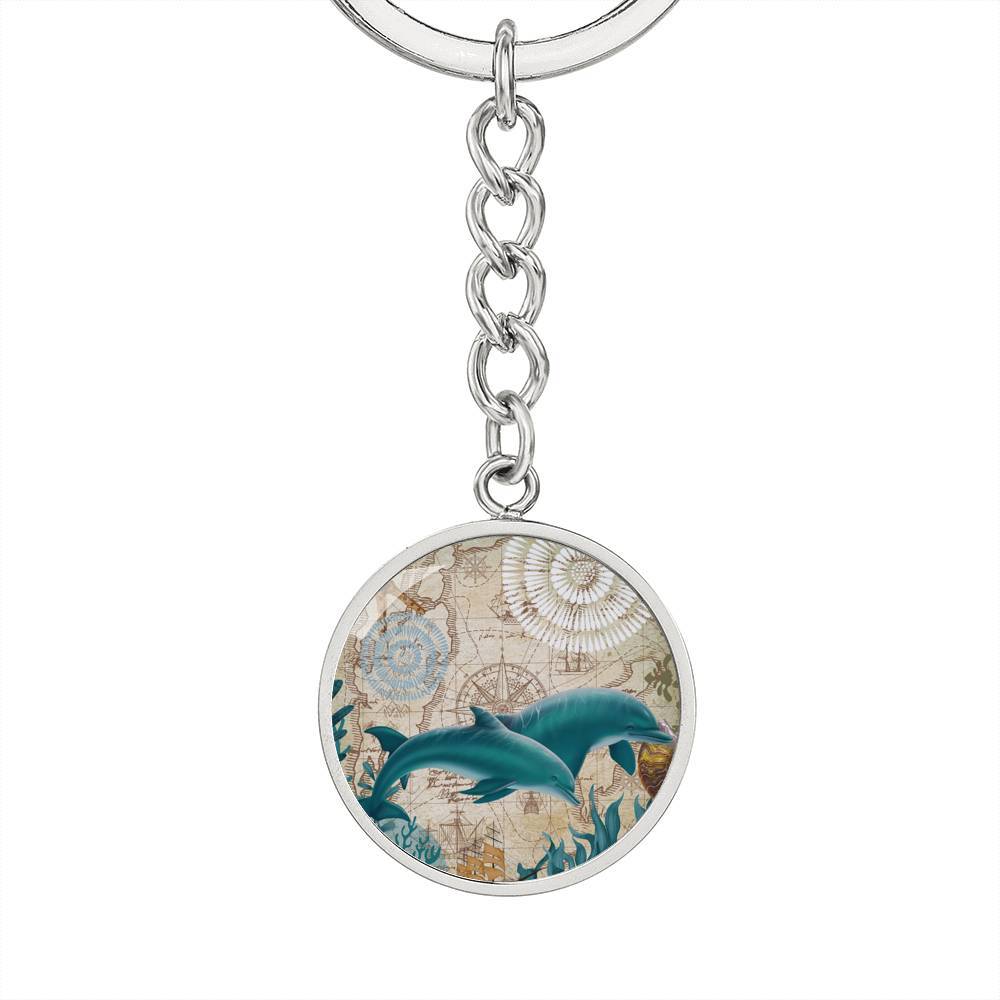 Dolphin Love Beachy Keychain