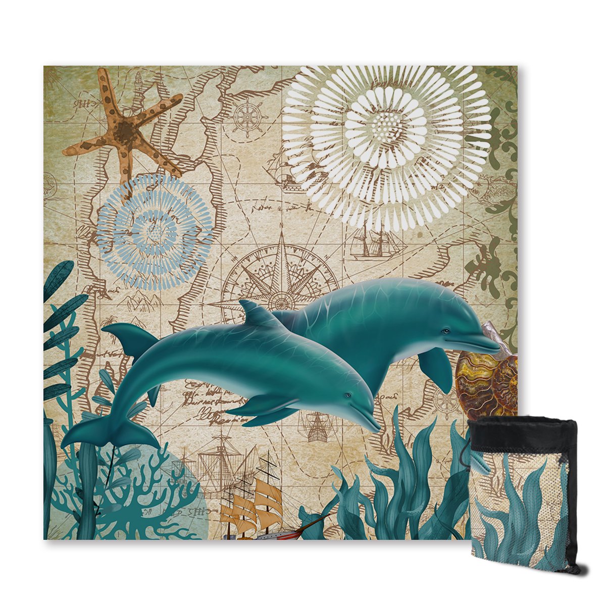 Dolphin Love Sand Free Towel