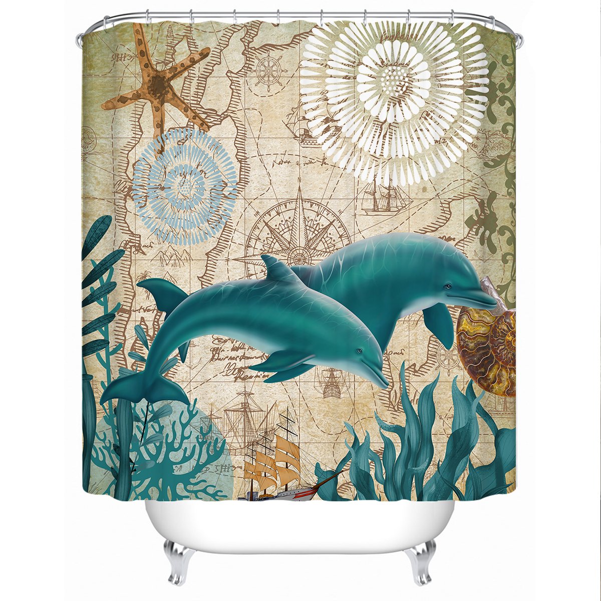 Dolphin Love Shower Curtain