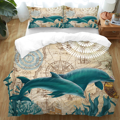 Dolphin Love Duvet Cover Set