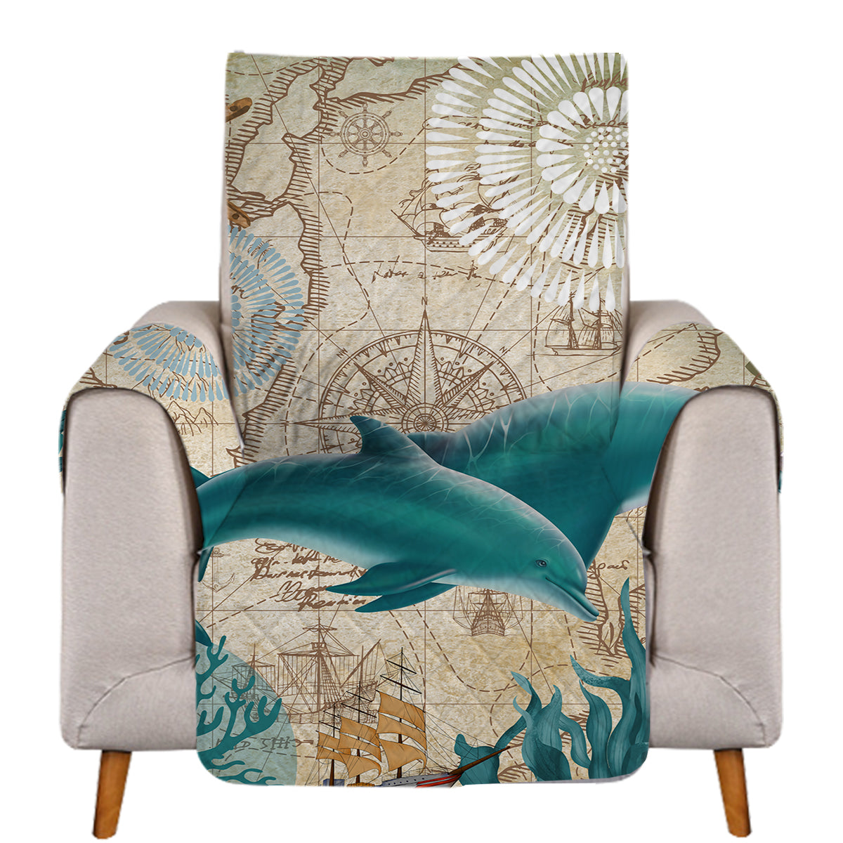 Dolphin Love Sofa Cover