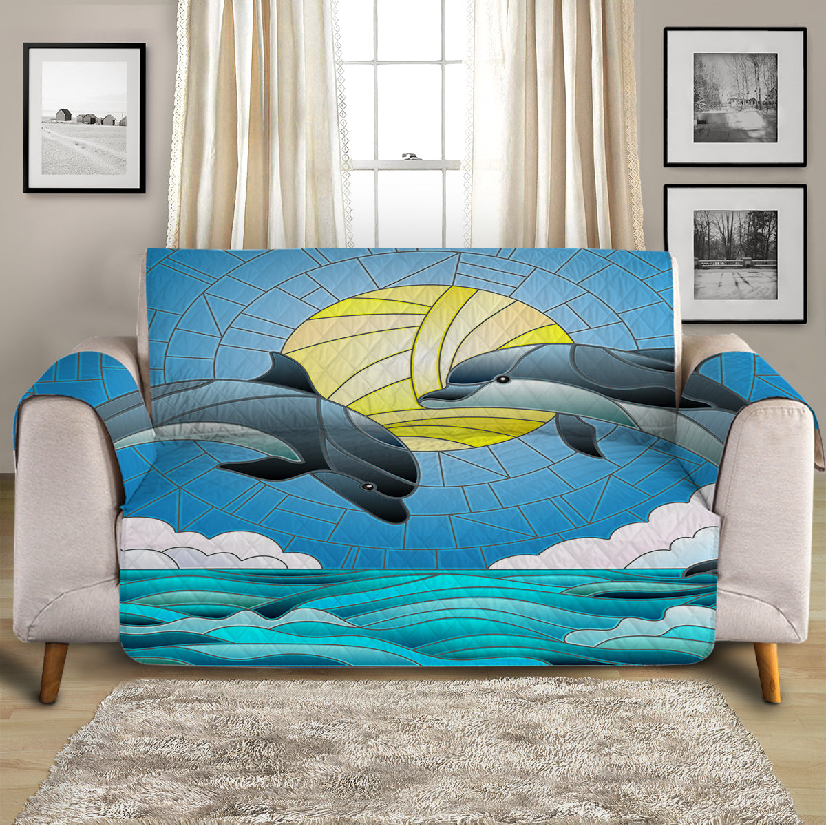 Dolphin Dancing Sofa Cover