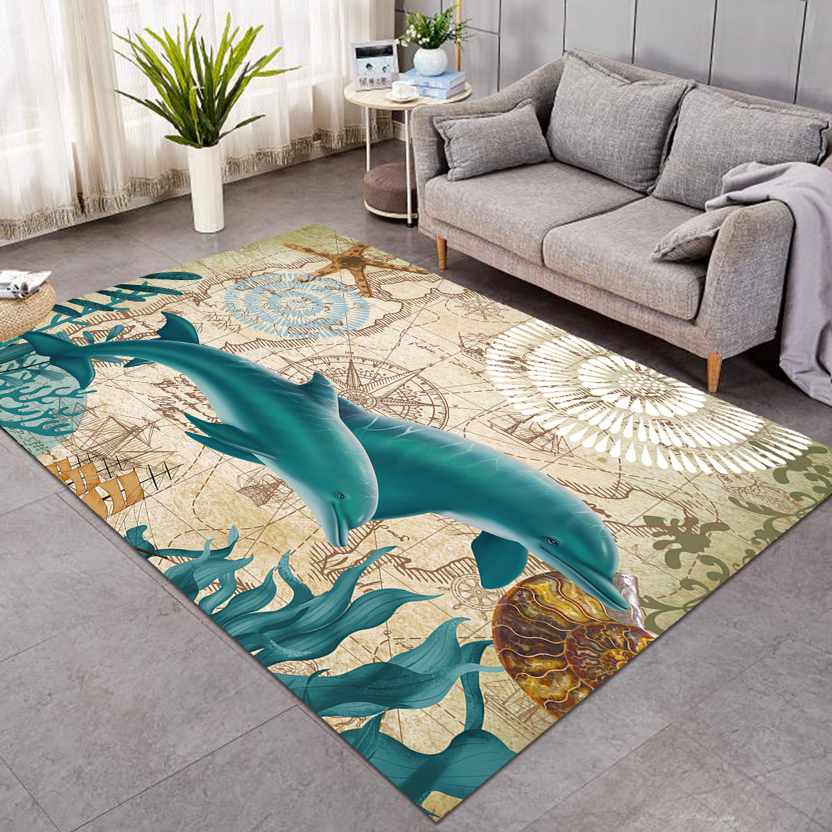 Dolphin Love Area Rug