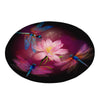 Dragonflies and Lotus Round Area Rug