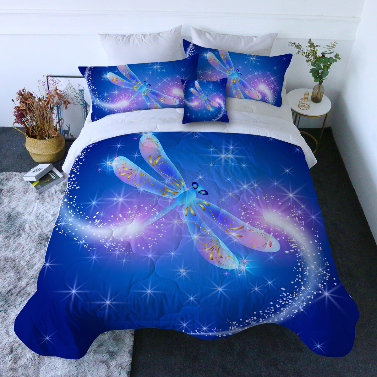 Dragonfly Magic Comforter with Shams and Pillow Cover