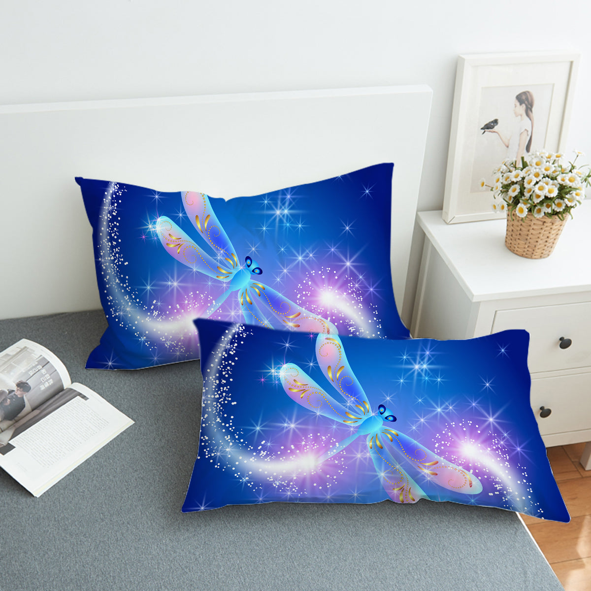 Dragonfly Magic Comforter with Shams and Pillow Cover