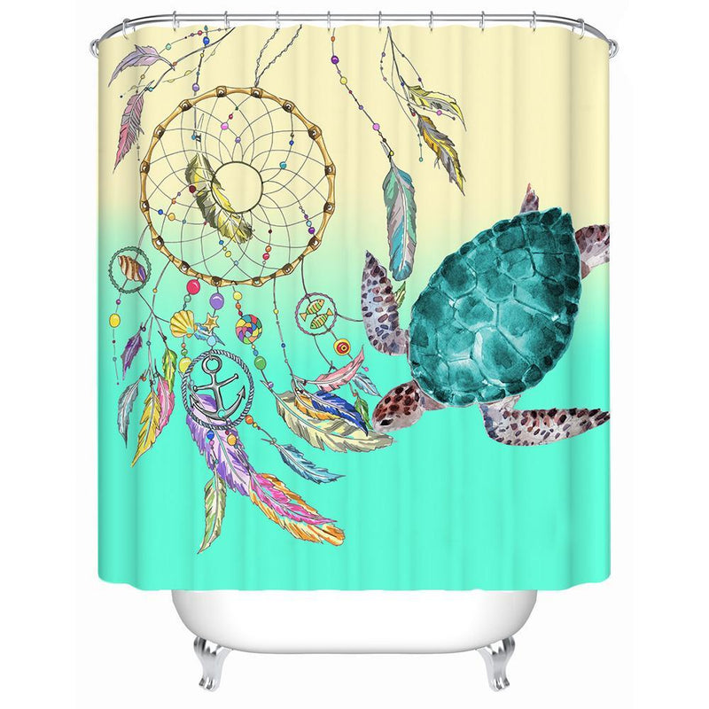 The Dreamcatcher and Sea Turtle Shower Curtain