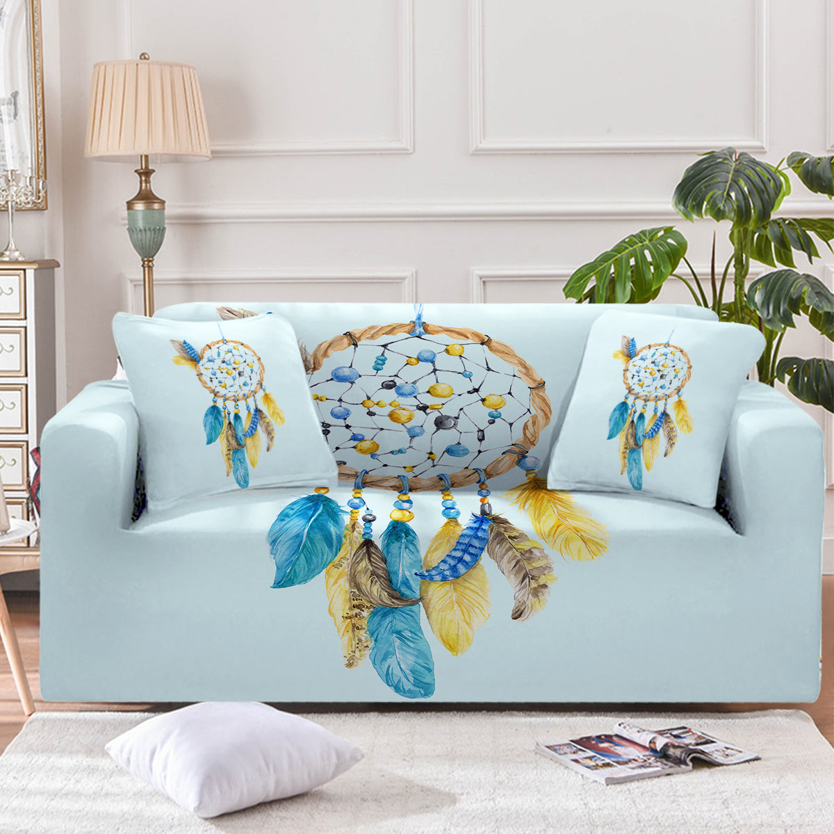 Dreams of Blue Couch Cover