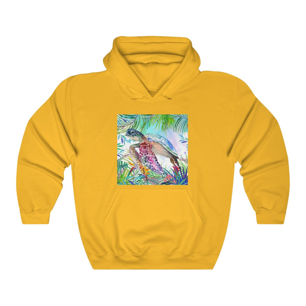 Tropical Sea Turtle Hooded Sweatshirt