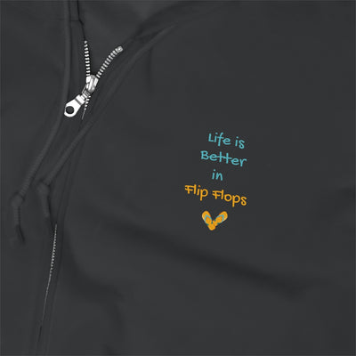 Life is Better in Flip Flops Embroidered Hoodie