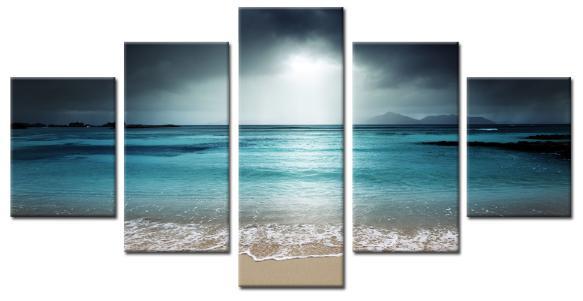 Electric Blue Shore Gallery Wrap Canvas Print