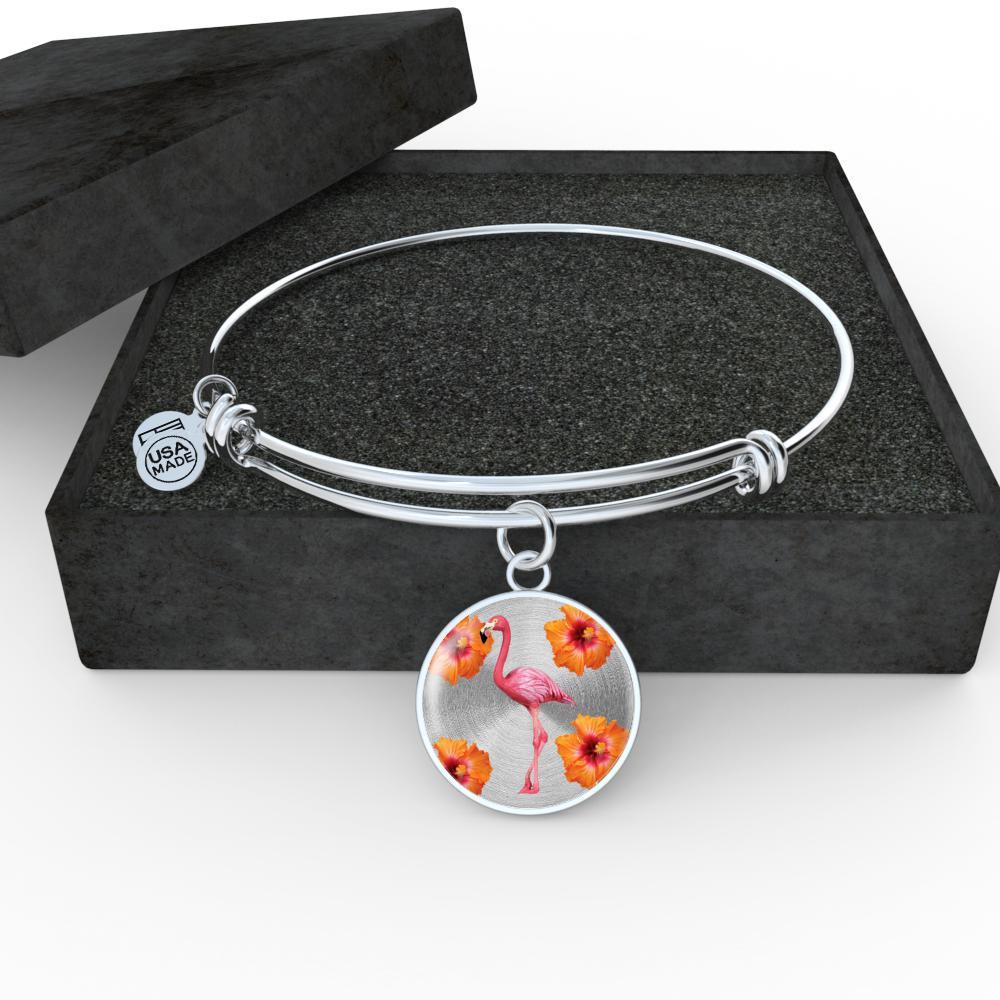 Flamingo And Hibiscus Bracelet