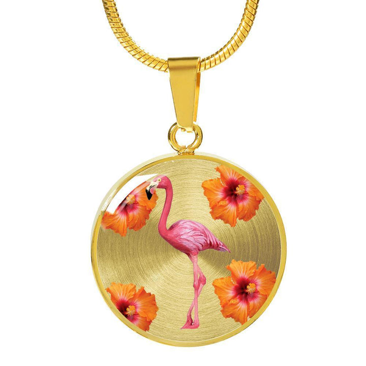 Flamingo & Hibiscus Necklace | Coastal Passion Tropical Jewelry