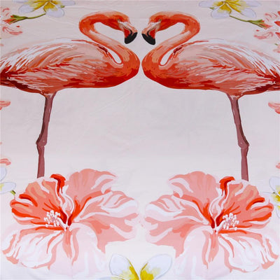 Flamingo and Hibiscus Passion Bedding Set