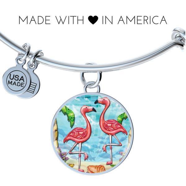 Flamingo Beach Bangle Bracelet