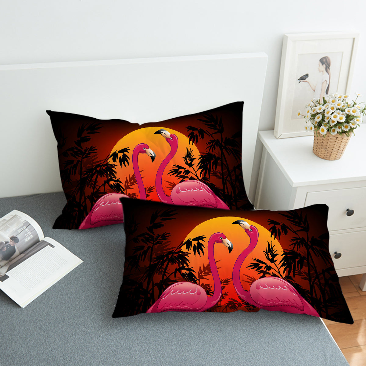 Flamingo Loving Comforter Set