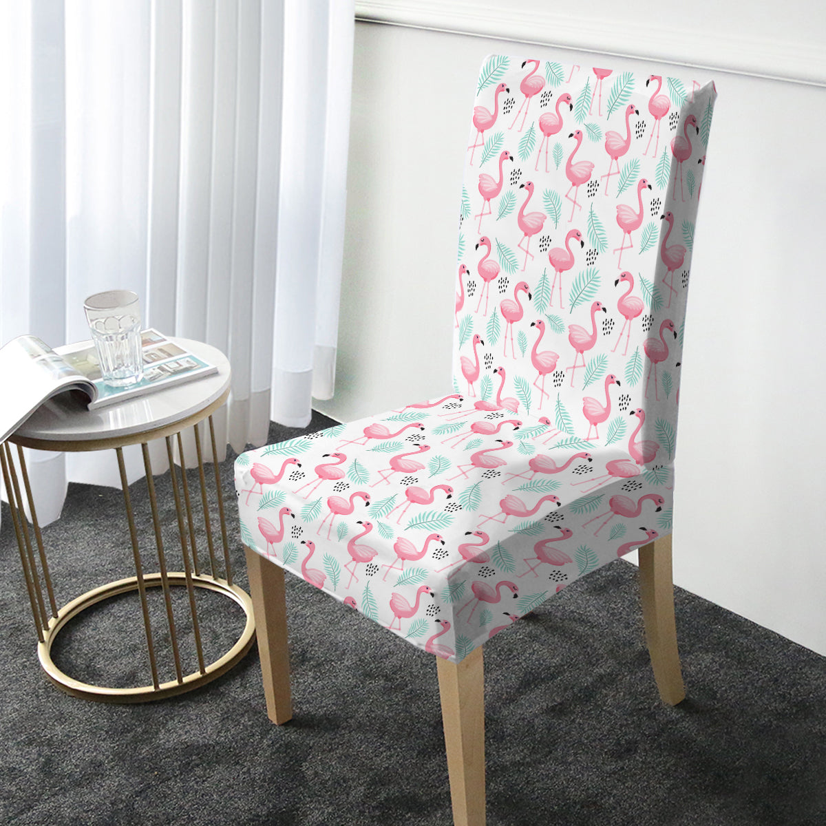 Flamingo Delight Chair Cover