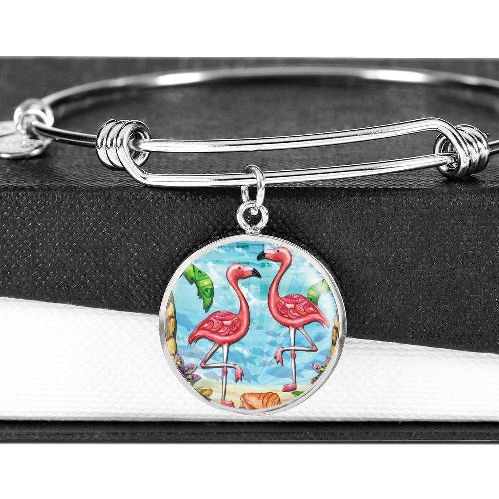 Flamingos Bangle Bracelet