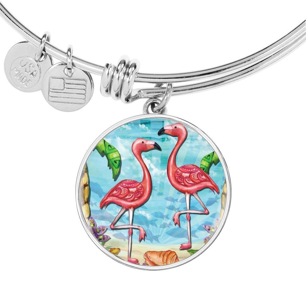 Flamingos Bangle Bracelet