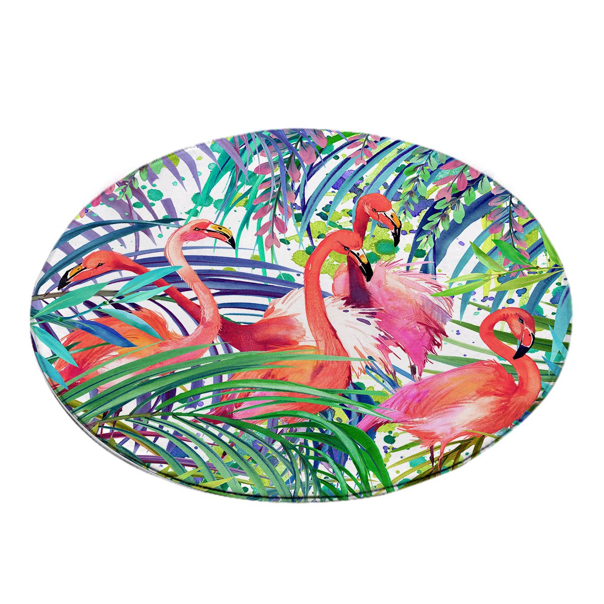 Flamingo Passion Round Area Rug