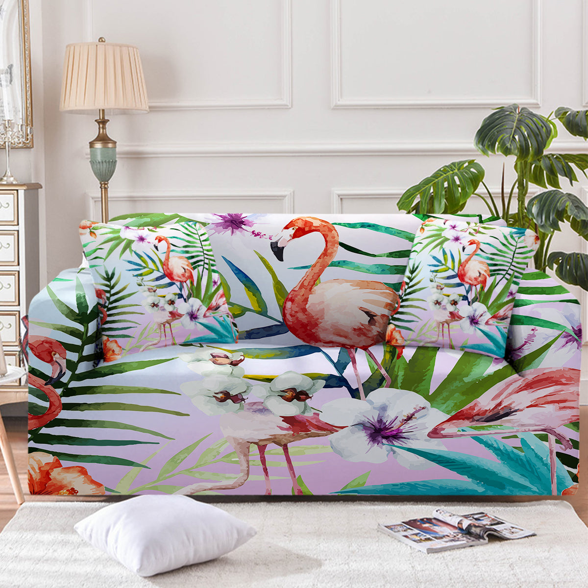 Flamingo Tropics Couch Cover