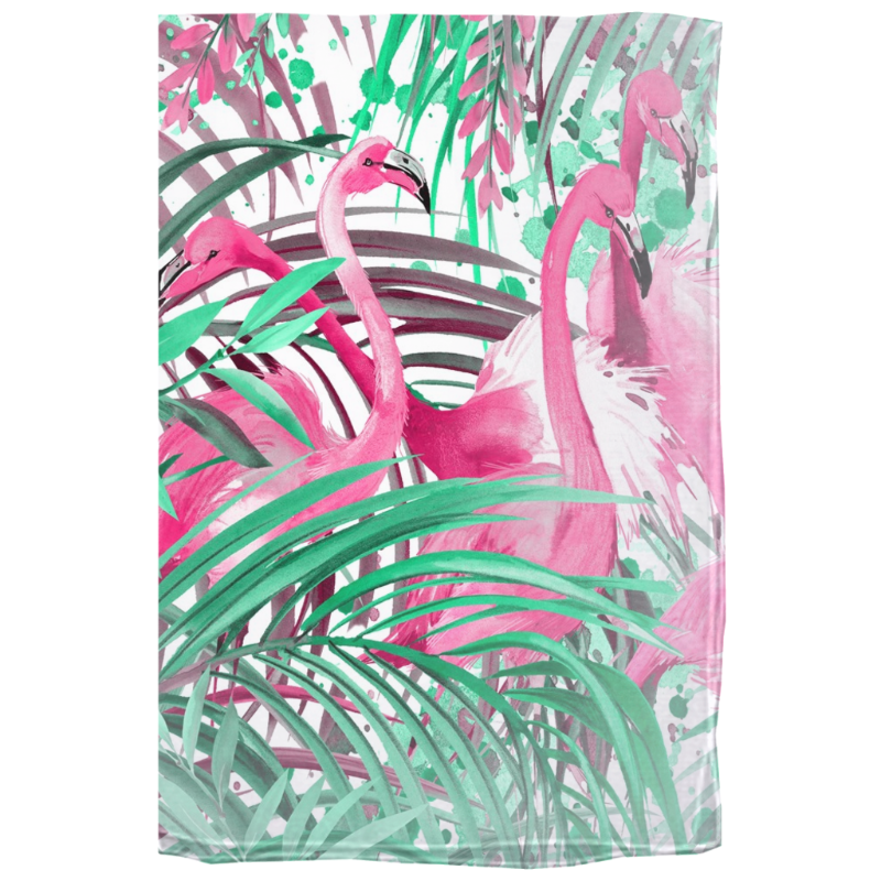 Flamingos Painting Soft Silky Scarf