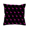 Flamingos in Black Pillow Cover